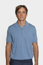 CANALI | 3-Button Neck Polo | Blue
