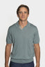 CANALI | Suede Trim Polo | Teal