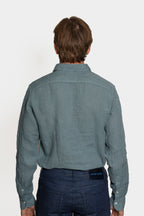 CANALI | Casual Linen Shirt | Teal