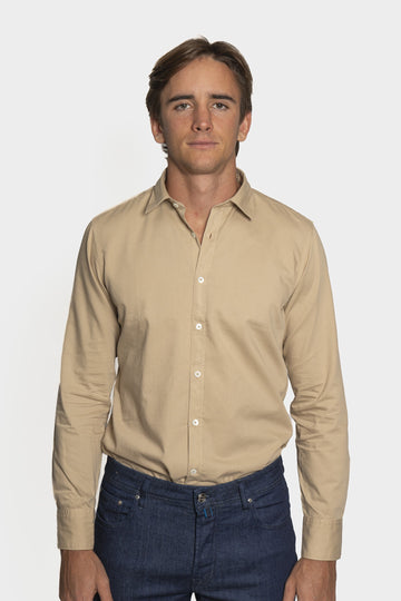 CANALI Camel Modern Fit Casual Shirt