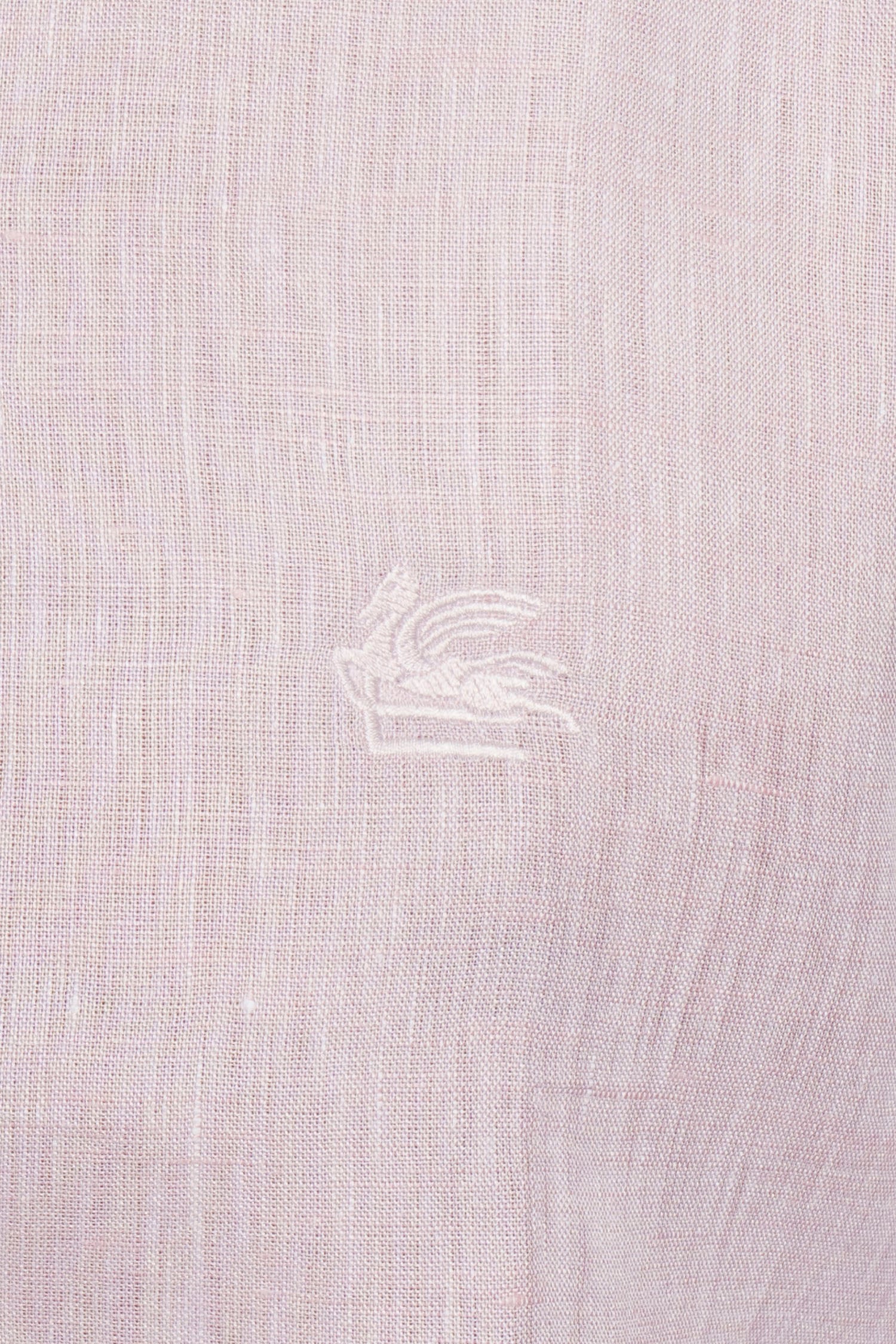 ETRO | Regular Fit Linen Shirt | Pale Pink