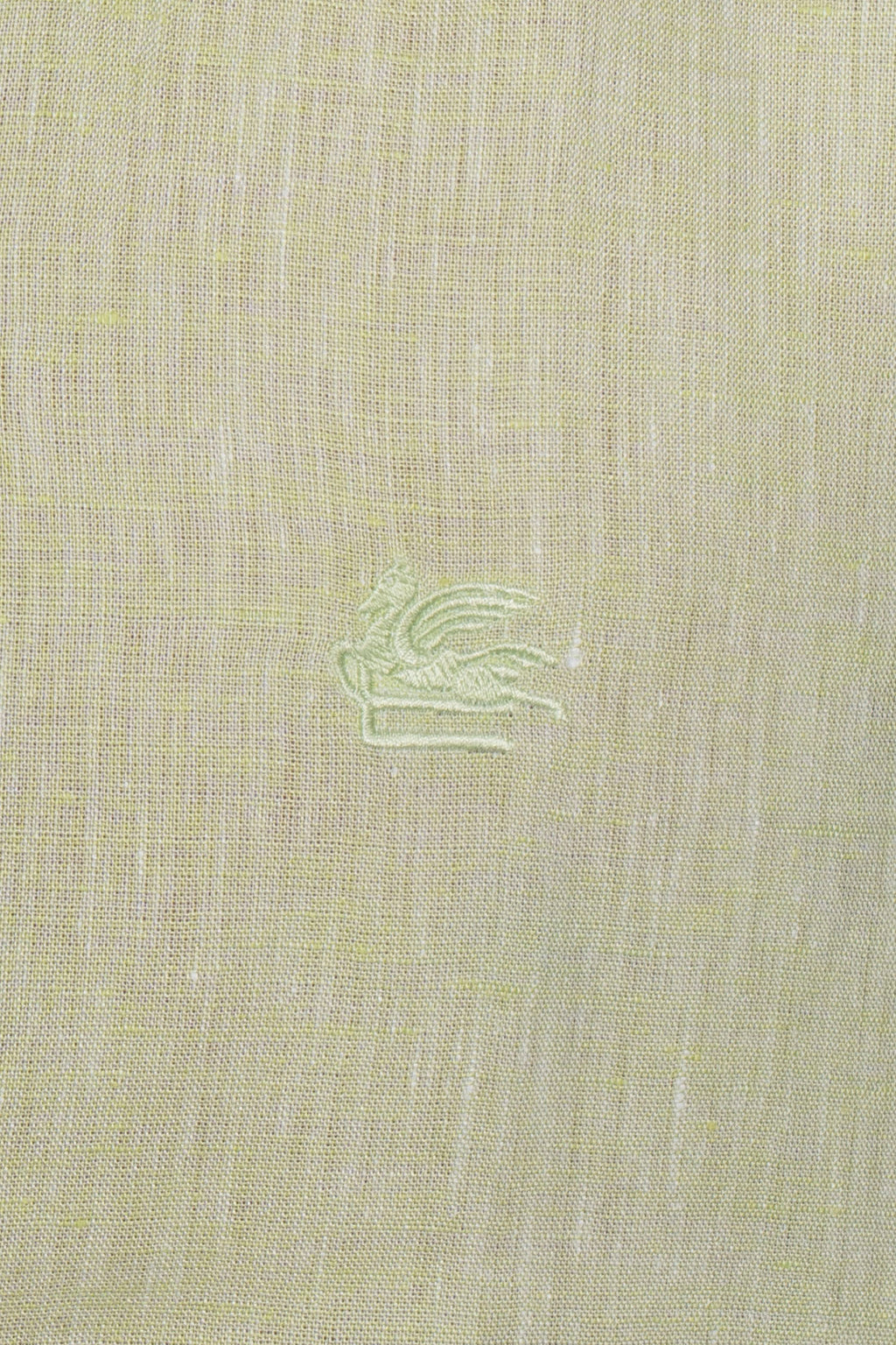 ETRO | Regular Fit Linen Shirt | Pale Green