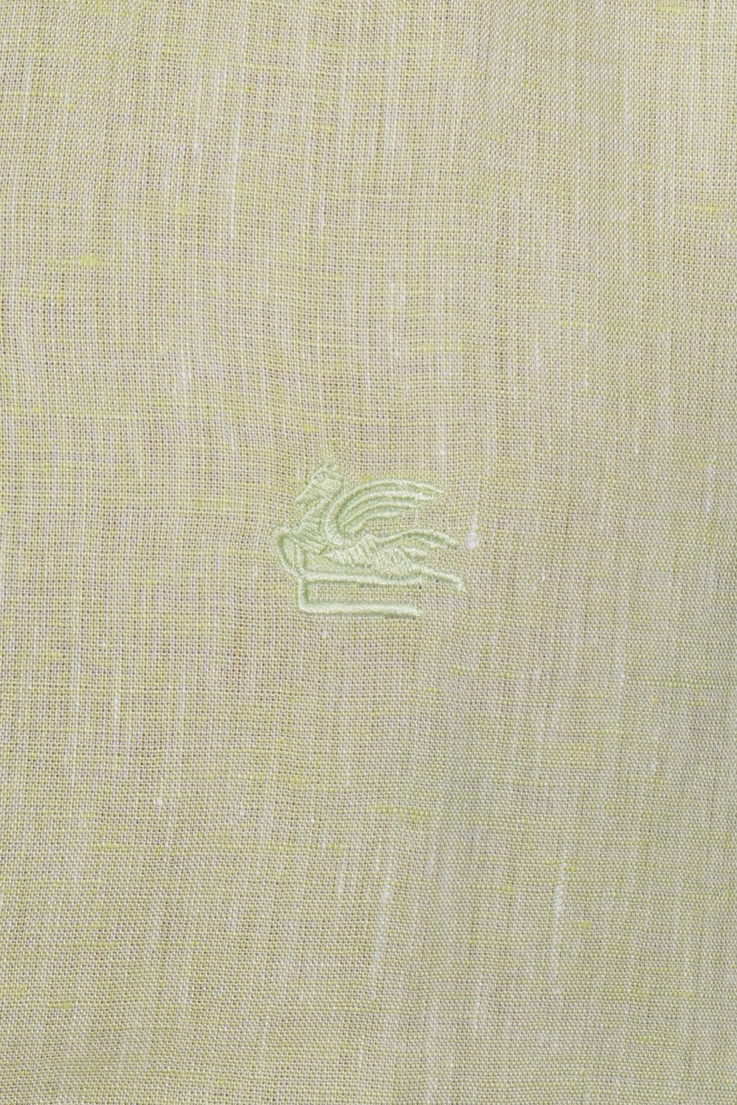ETRO | Regular Fit Linen Shirt | Pale Green