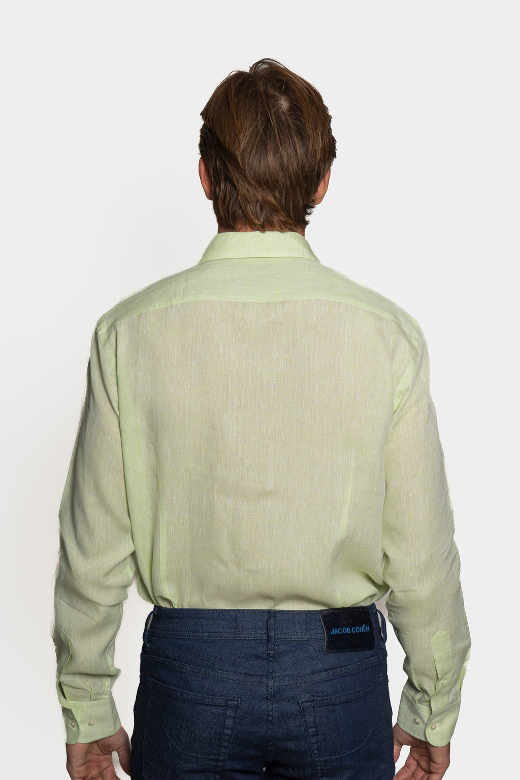 ETRO | Regular Fit Linen Shirt | Pale Green