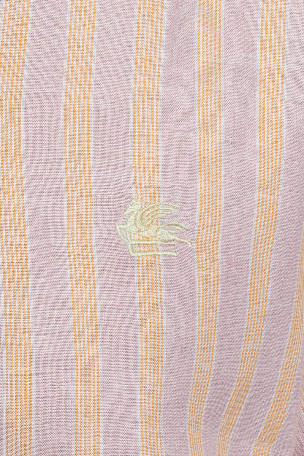 ETRO | Striped Linen Shirt | Orange & Pink