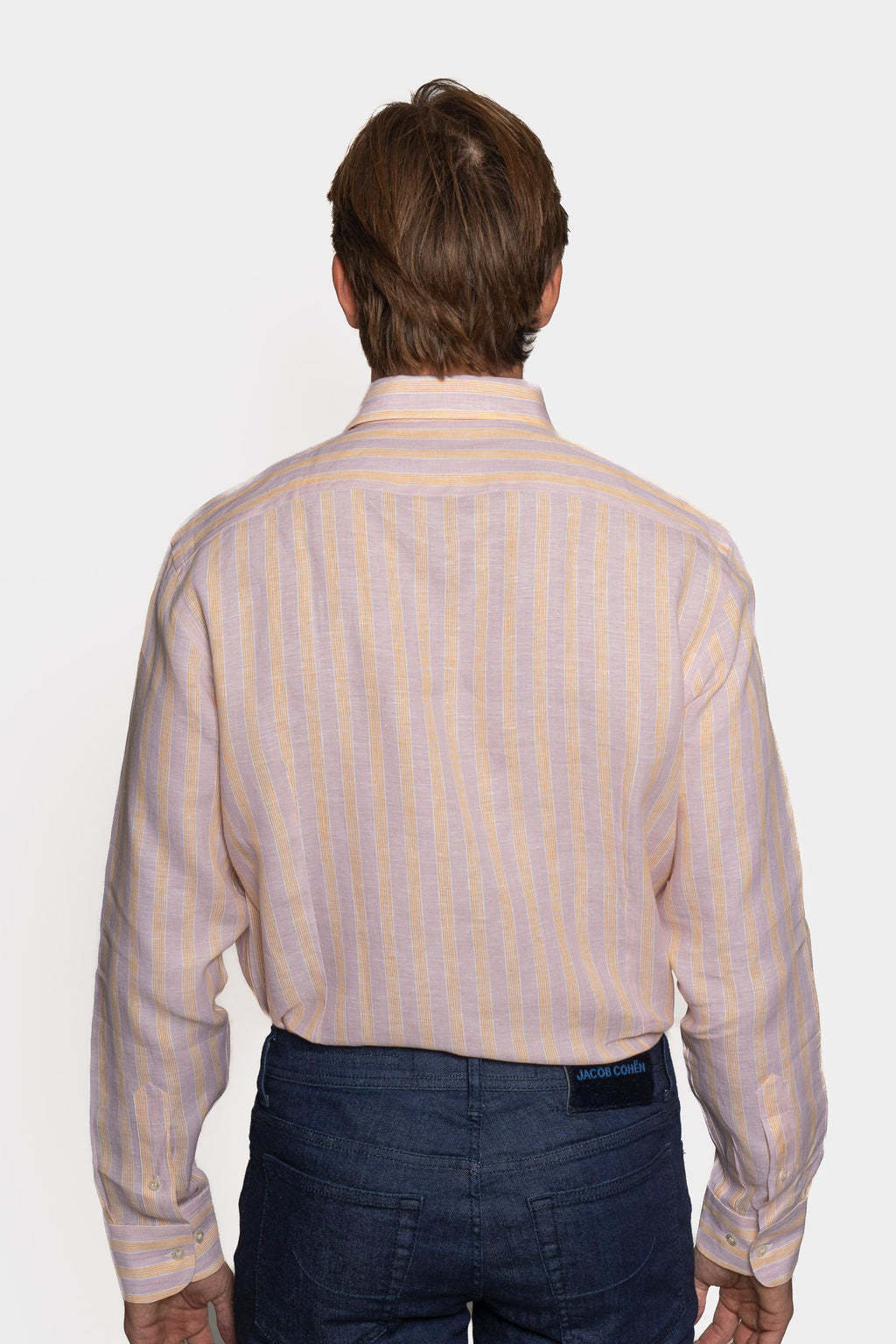 ETRO | Striped Linen Shirt | Orange & Pink