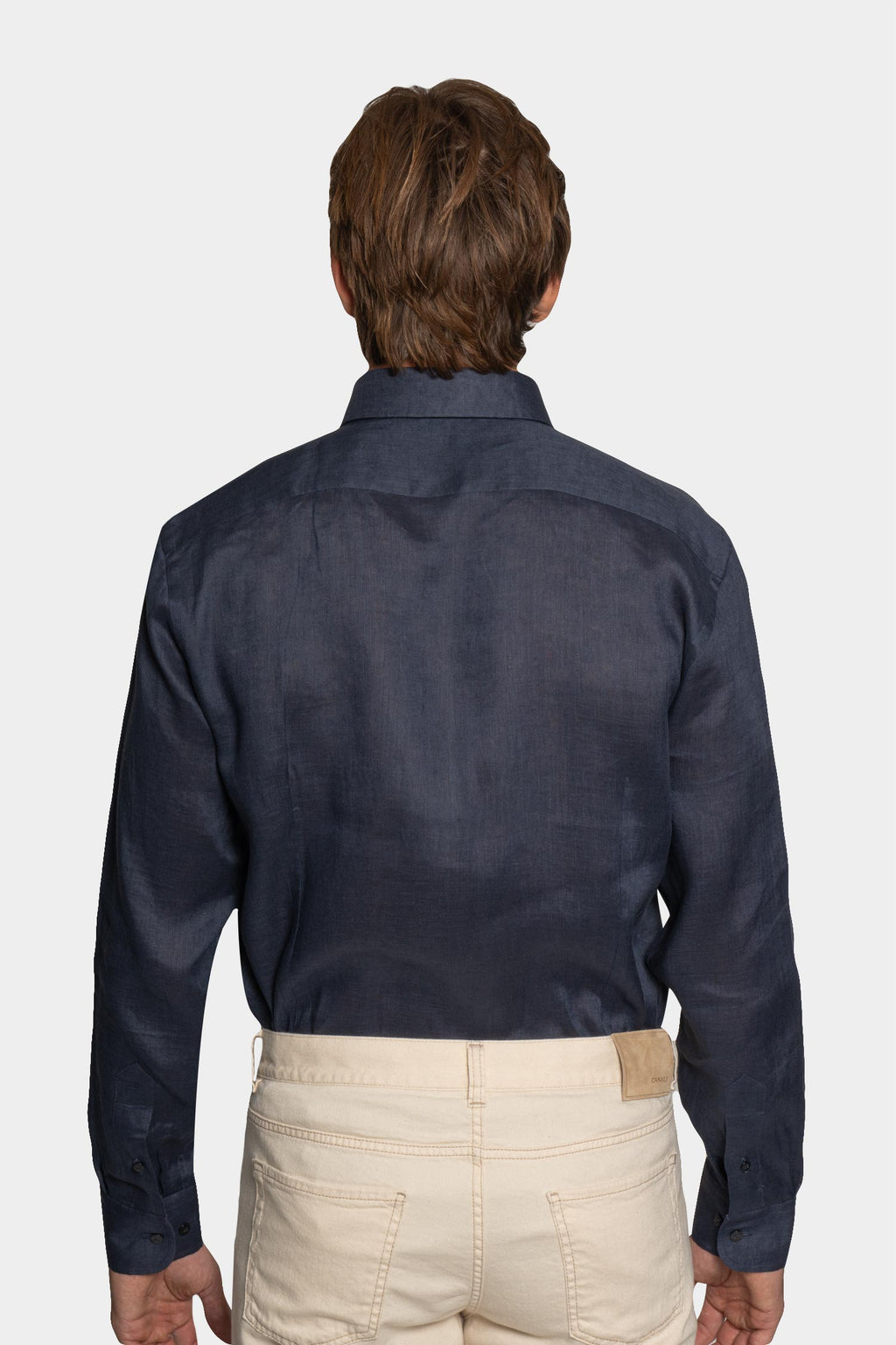ETRO | Plain Linen Shirt | Navy