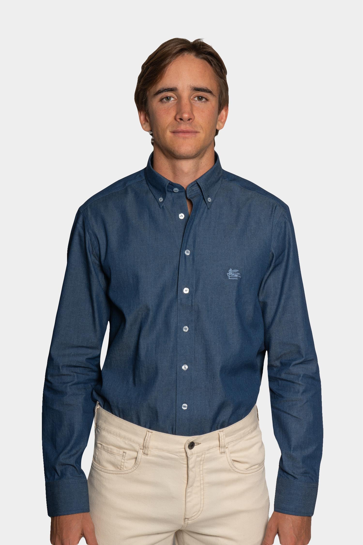 ETRO | Chambray Shirt | Denim Blue