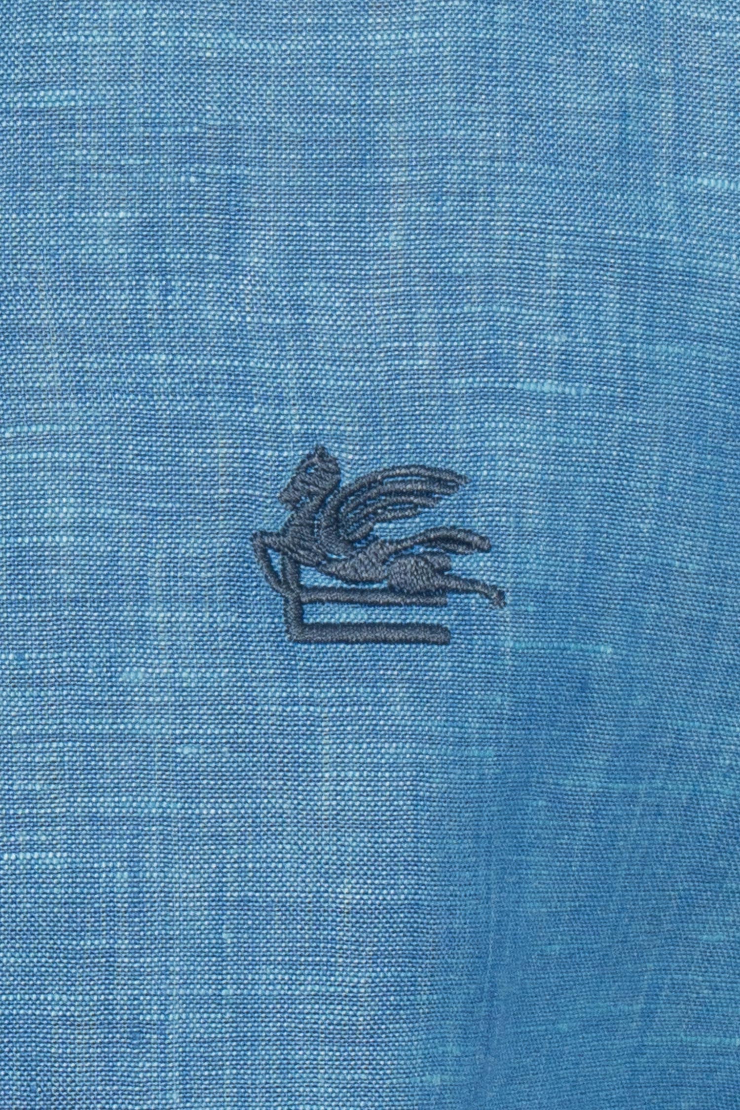ETRO | Regular Fit Linen Shirt | Blue