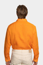 ETRO | Regular Fit Linen Shirt | Orange