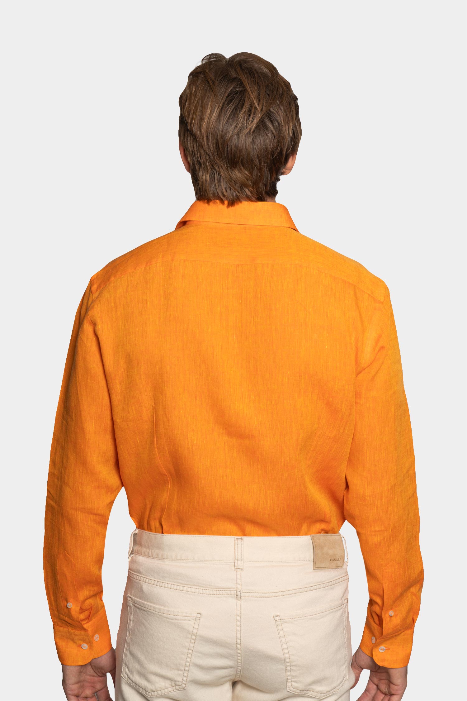 ETRO | Regular Fit Linen Shirt | Orange