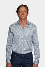 ETRO | Stretch Paisley Shirt | Blue & White