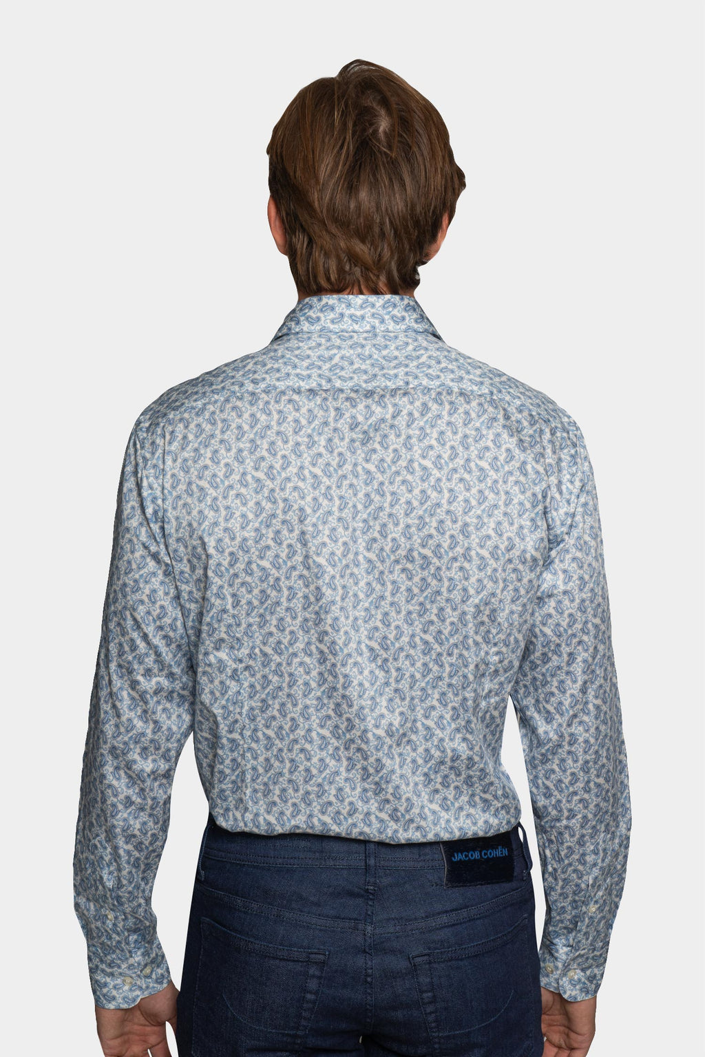 ETRO | Stretch Paisley Shirt | Blue & White