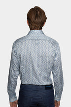 ETRO | Stretch Paisley Shirt | Blue & White