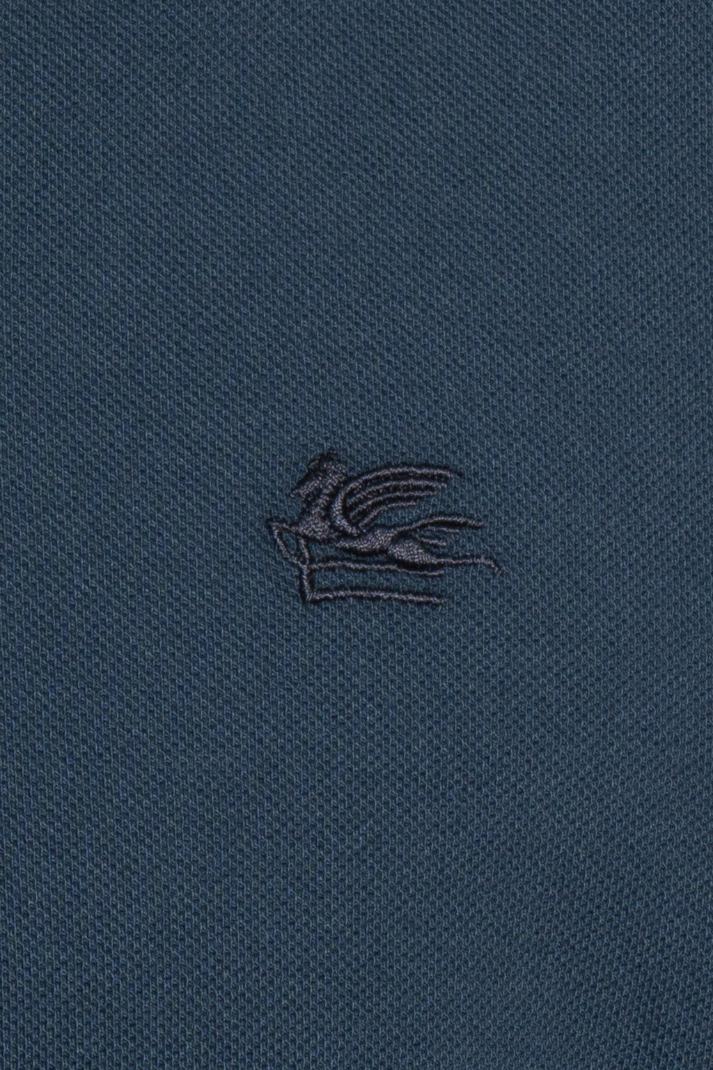 ETRO | Polo With Trim Under Collar | Navy