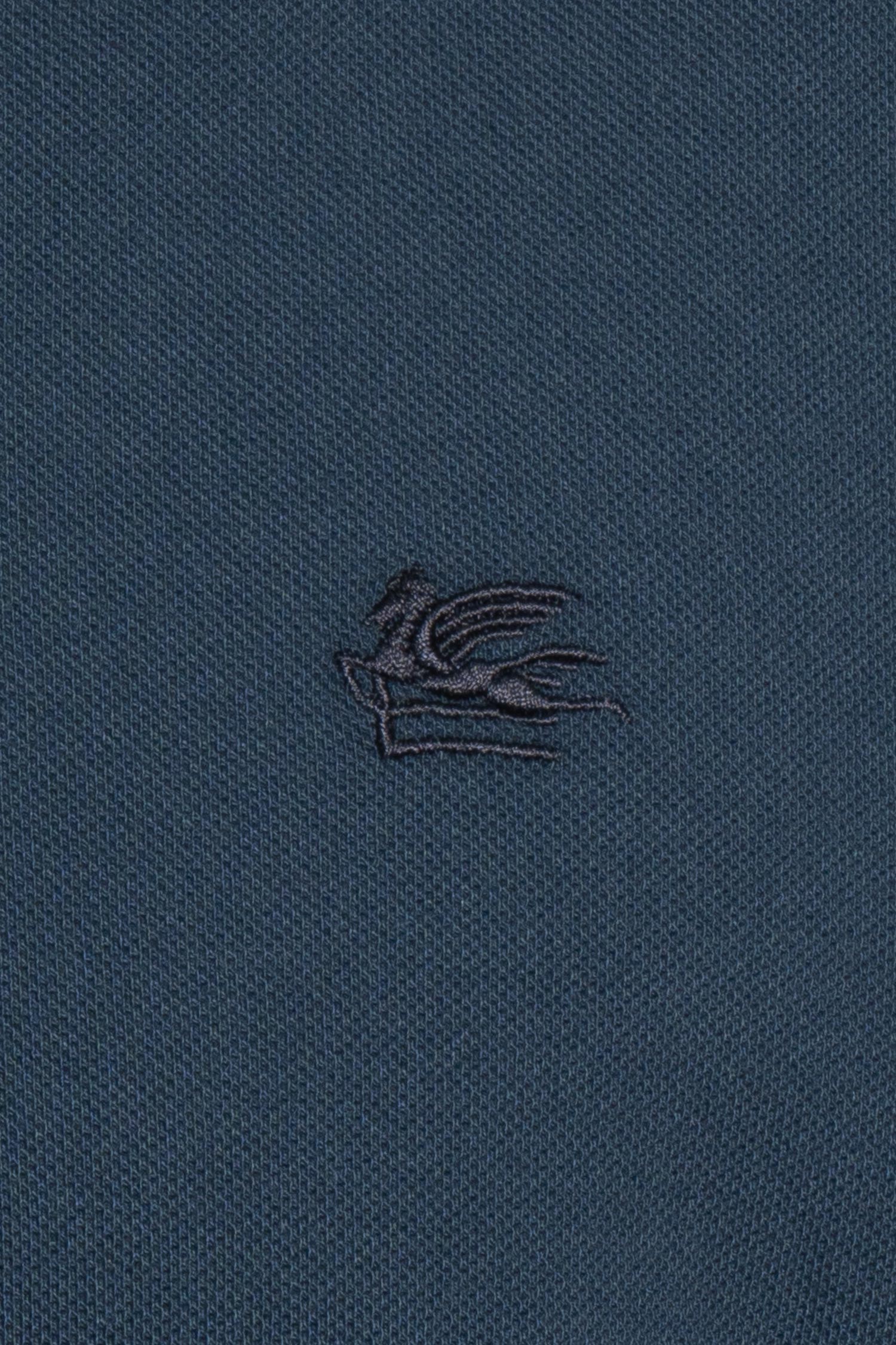 ETRO | Polo With Trim Under Collar | Navy