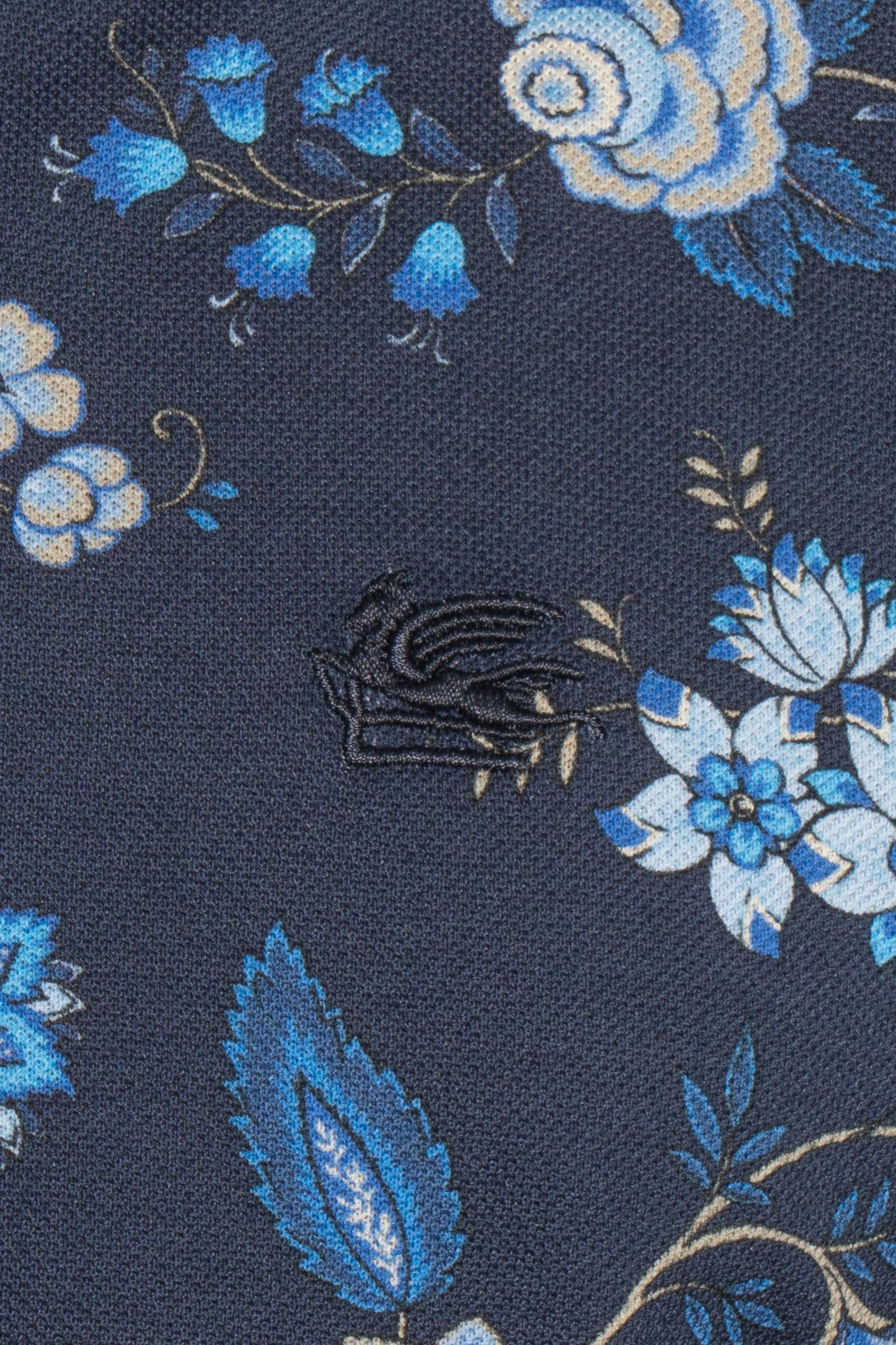 ETRO | Large Floral Polo | Navy