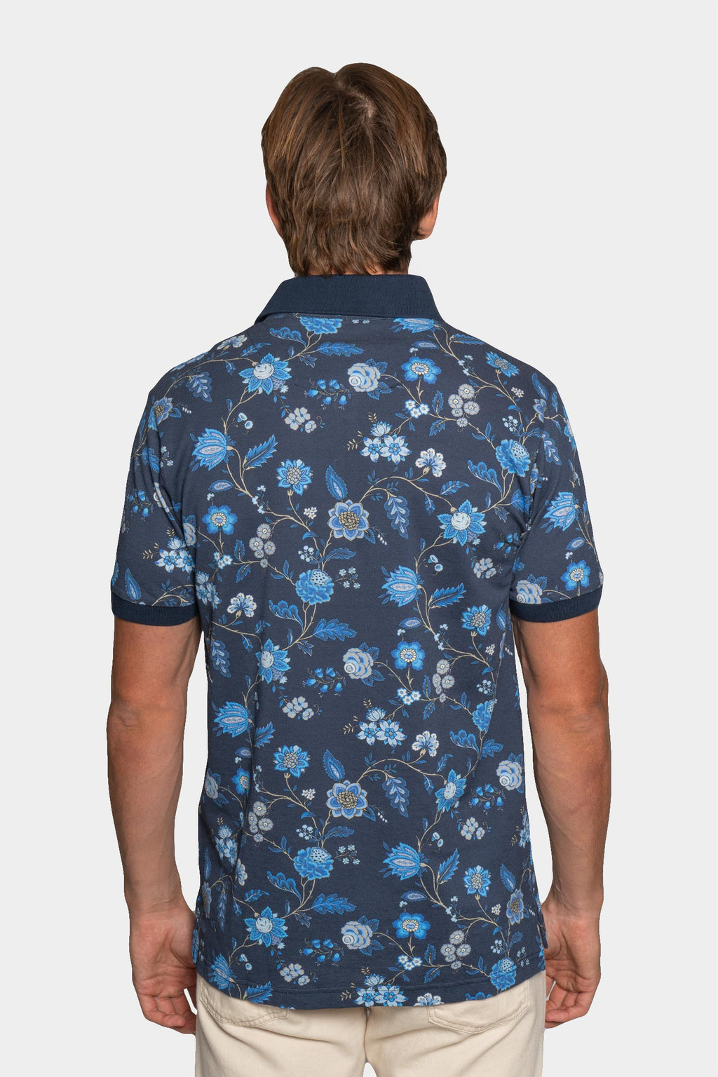 ETRO | Large Floral Polo | Navy