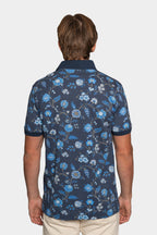 ETRO | Large Floral Polo | Navy