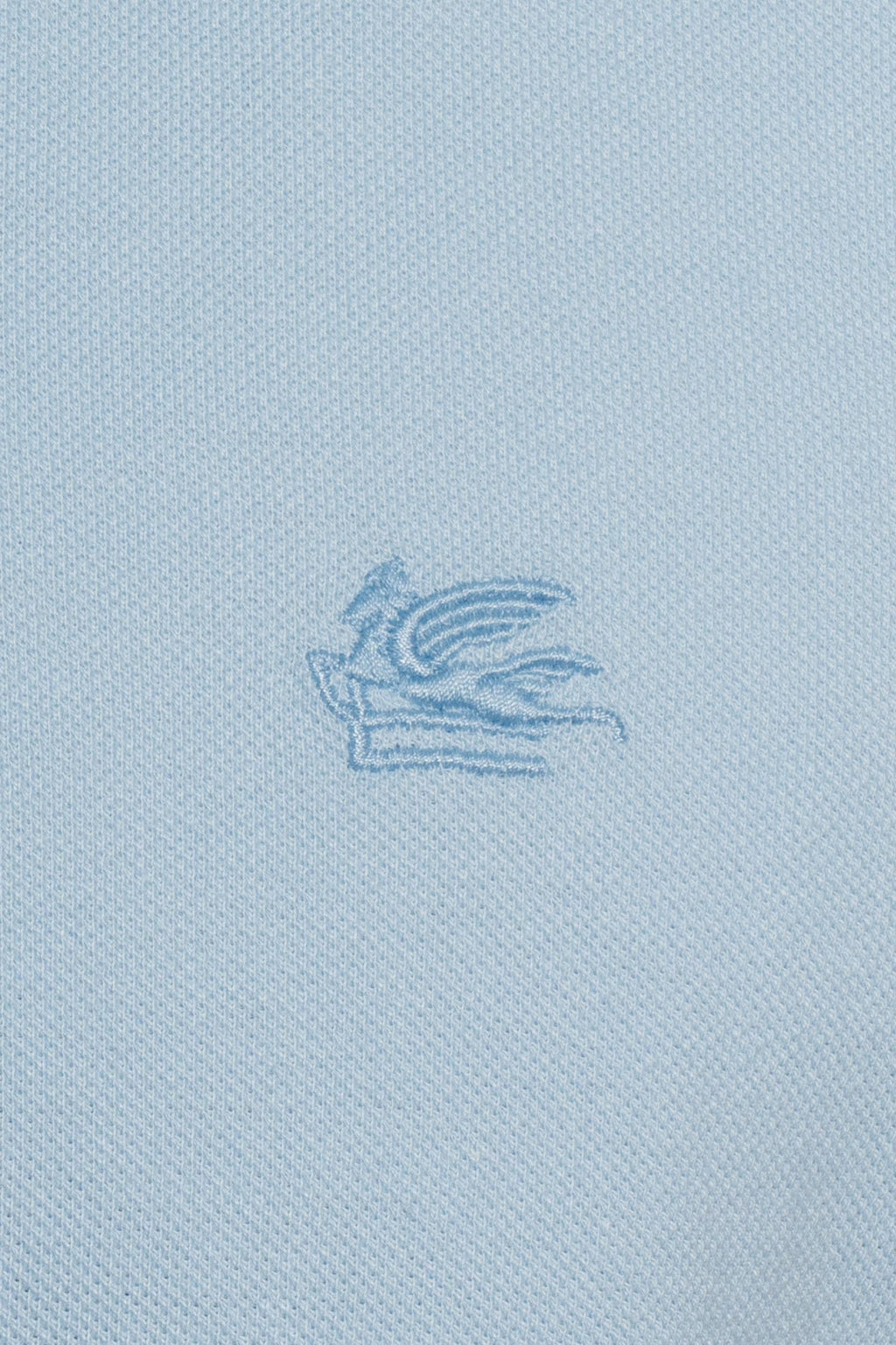 ETRO | Polo With Trim Under Collar | Soft Blue