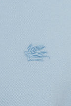 ETRO | Polo With Trim Under Collar | Soft Blue