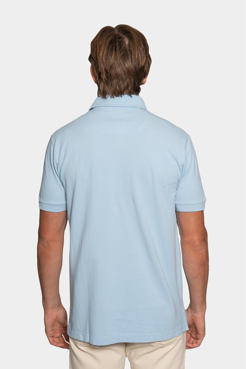 ETRO | Polo With Trim Under Collar | Soft Blue