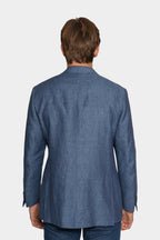CANALI | Drop 7 Linen Jacket | Blue