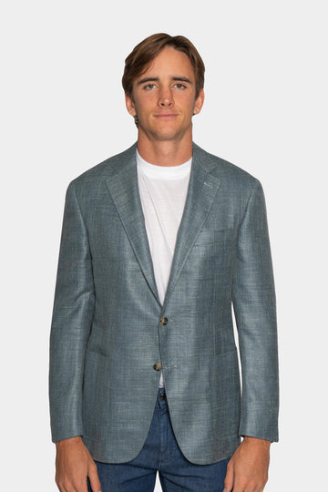 CANALI Teal D7 Wool Blend Jacket