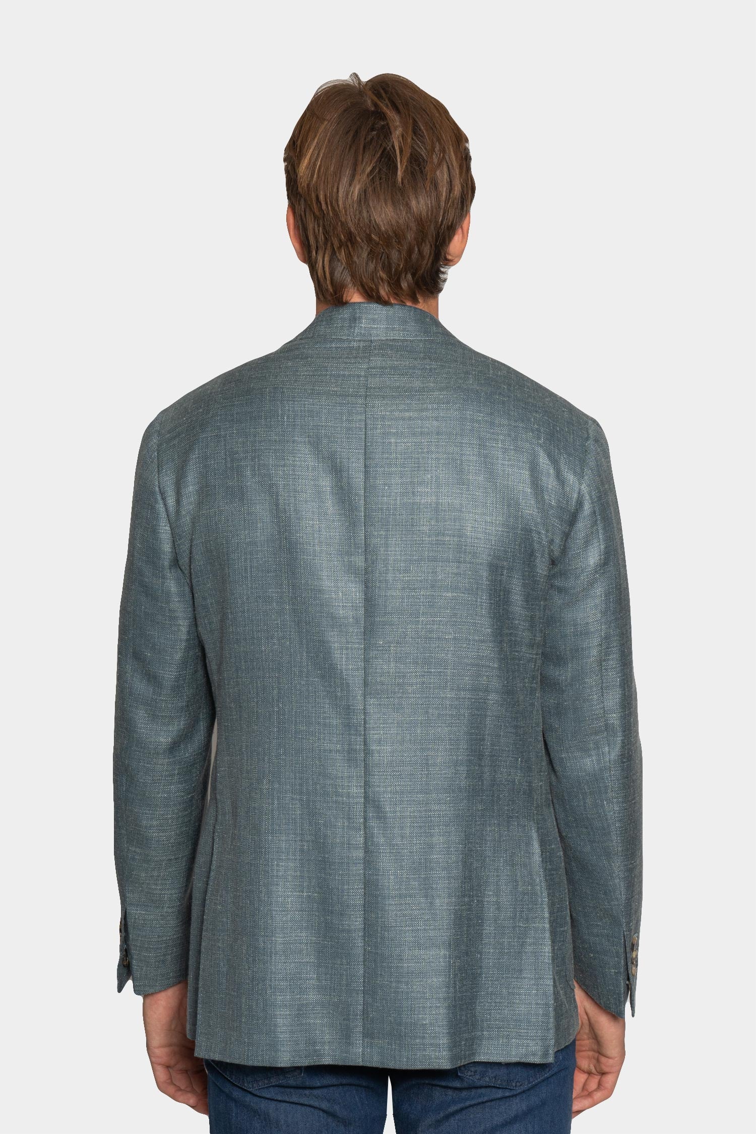 CANALI | Drop 7 Wool Blend Jacket | Teal