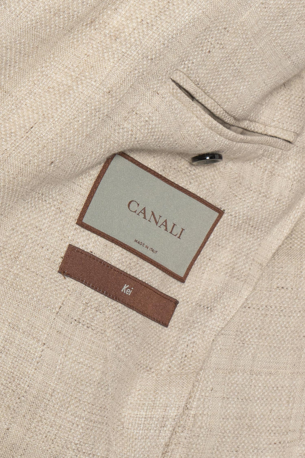 CANALI | Textured Window Check Jacket | Creamy Beige