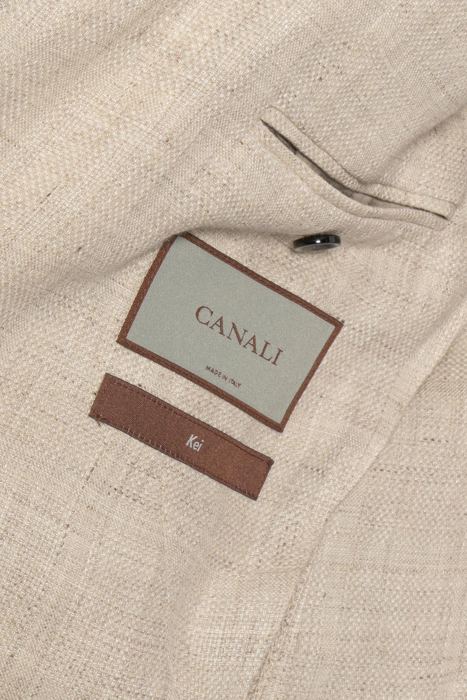 CANALI | Textured Window Check Jacket | Creamy Beige