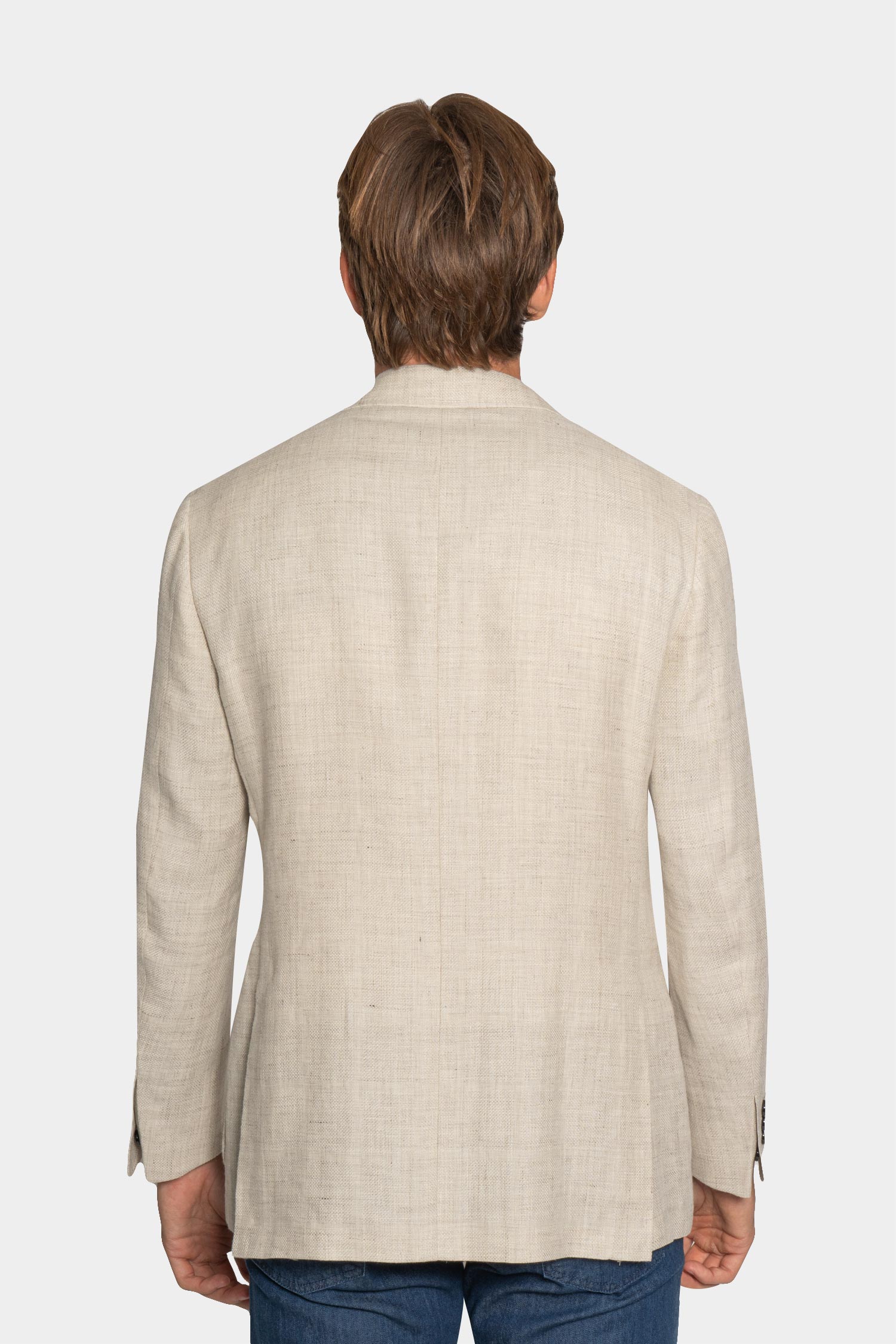 CANALI | Textured Window Check Jacket | Creamy Beige