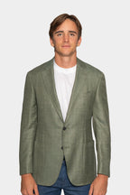 CANALI | Drop 7 Wool Blend Jacket | Olive Green