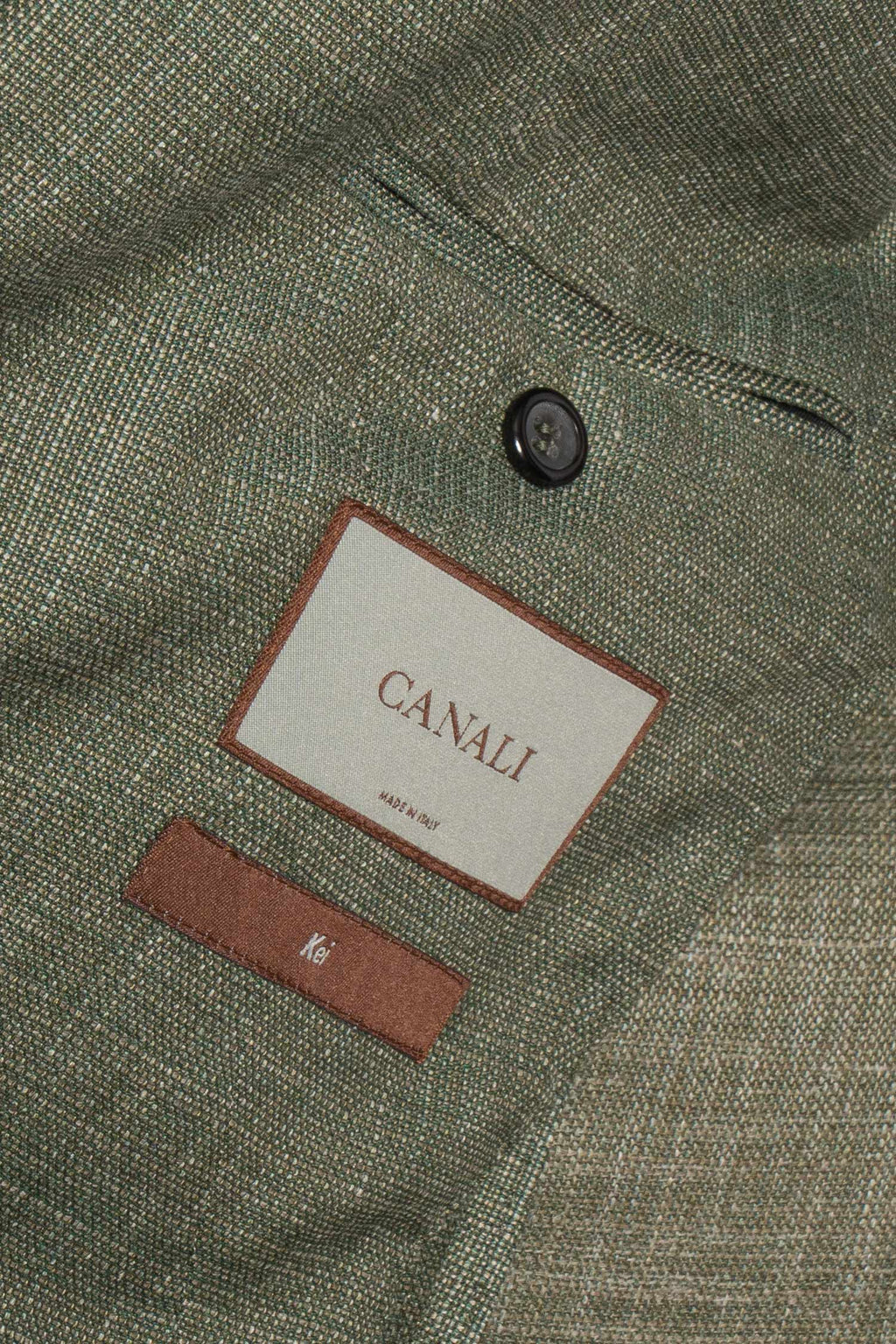 CANALI | Drop 7 Wool Blend Jacket | Olive Green