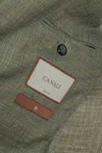 CANALI | Drop 7 Wool Blend Jacket | Olive Green