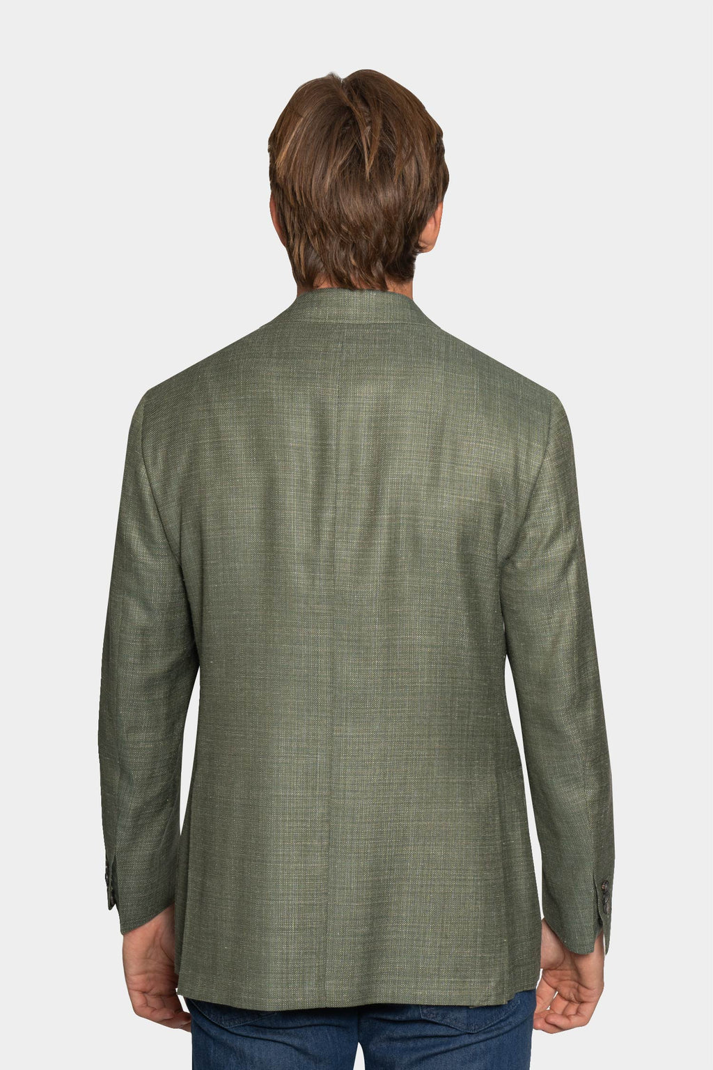 CANALI | Drop 7 Wool Blend Jacket | Olive Green