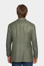 CANALI | Drop 7 Wool Blend Jacket | Olive Green