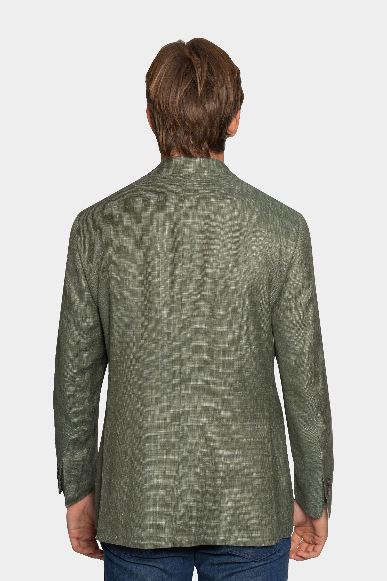 CANALI | Drop 7 Wool Blend Jacket | Olive Green