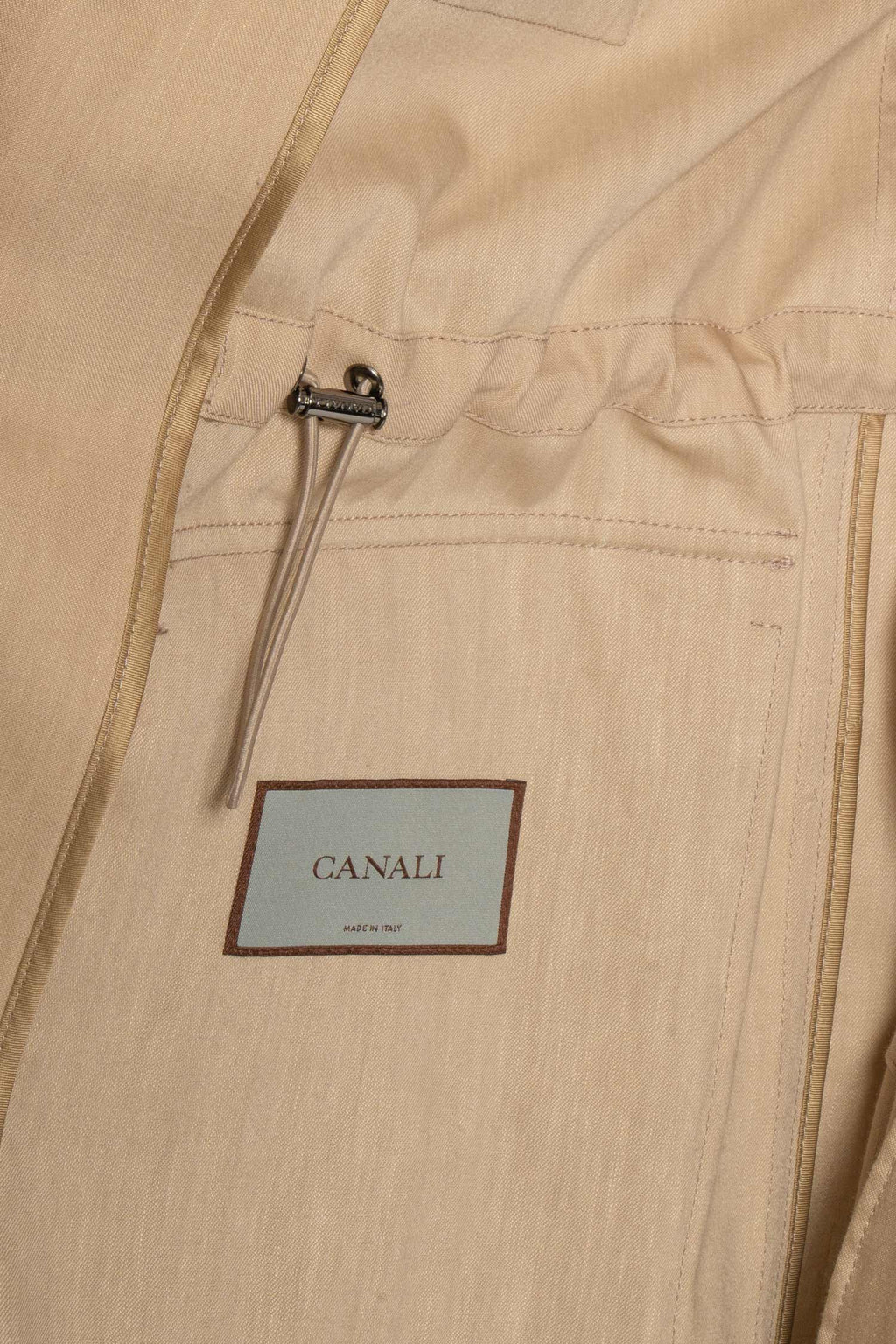CANALI | Linen & Wool Safari Jacket | Camel