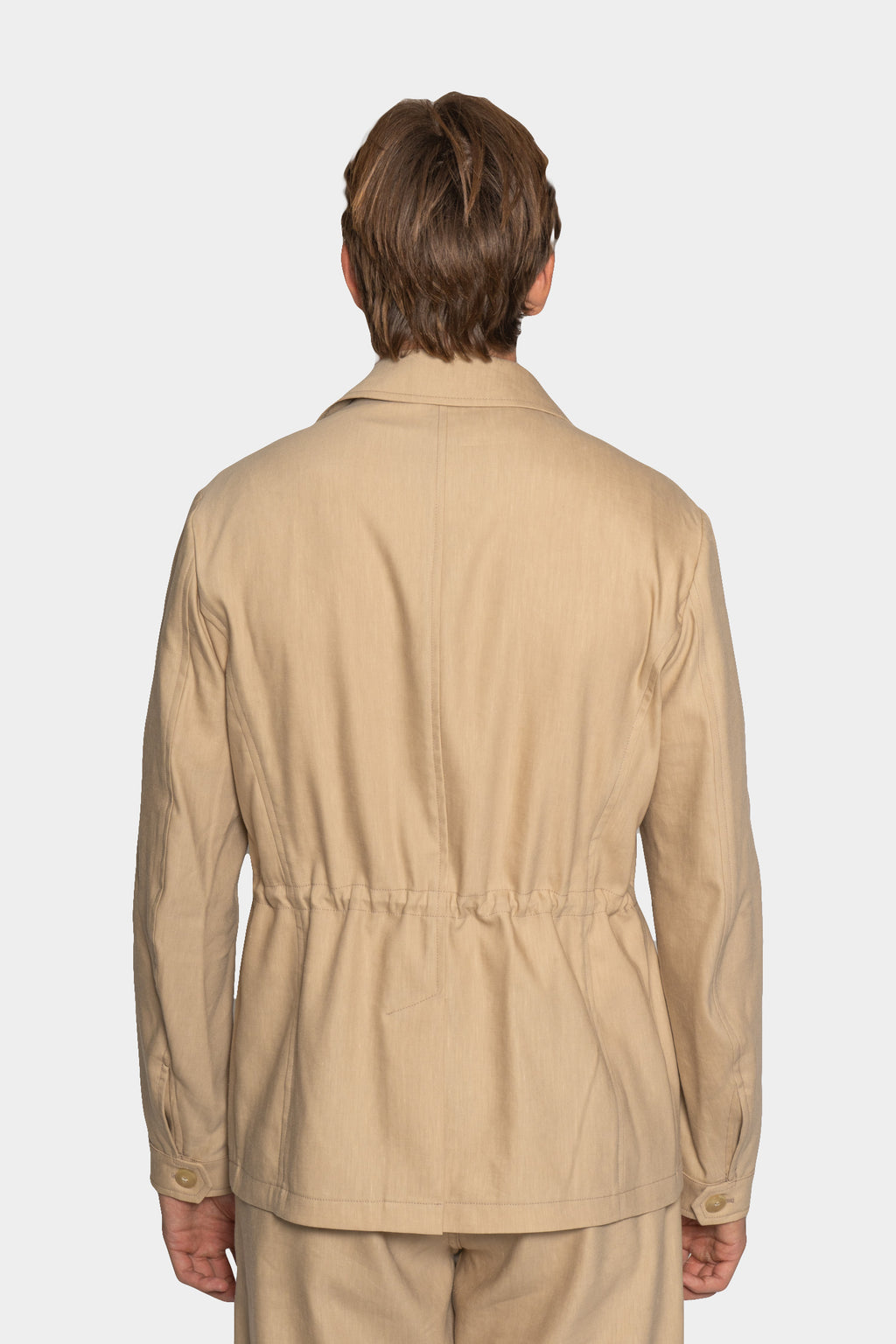 CANALI | Linen & Wool Safari Jacket | Camel