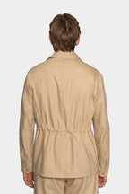 CANALI | Linen & Wool Safari Jacket | Camel