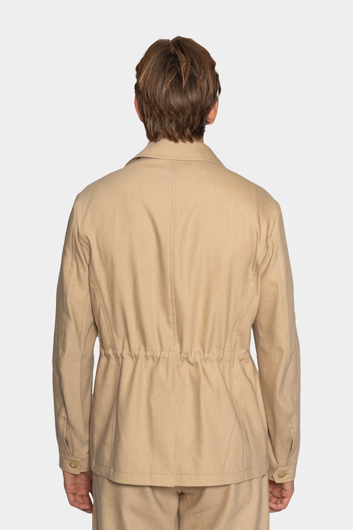 CANALI | Linen & Wool Safari Jacket | Camel