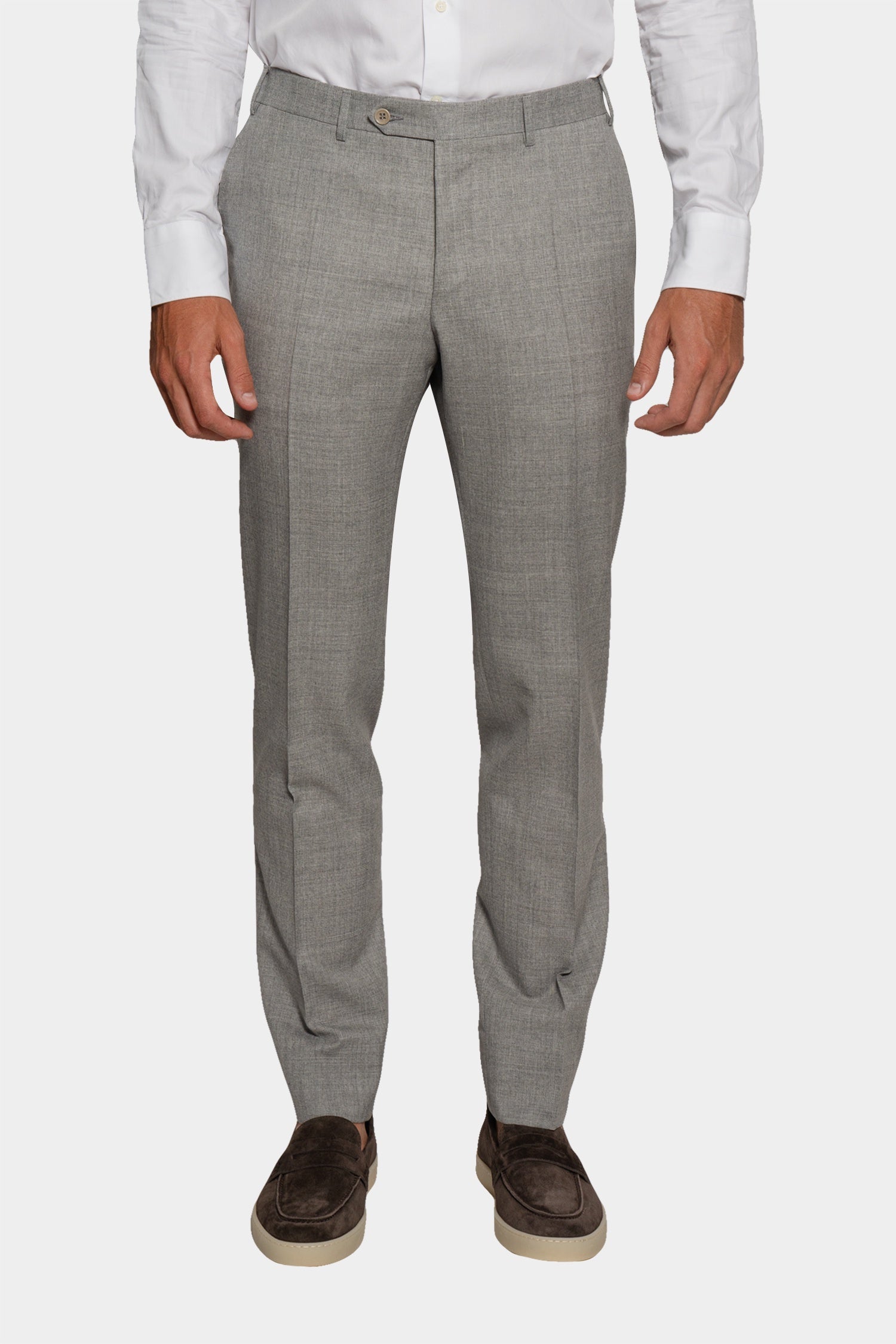 CANALI | Textured Trousers | Light Grey
