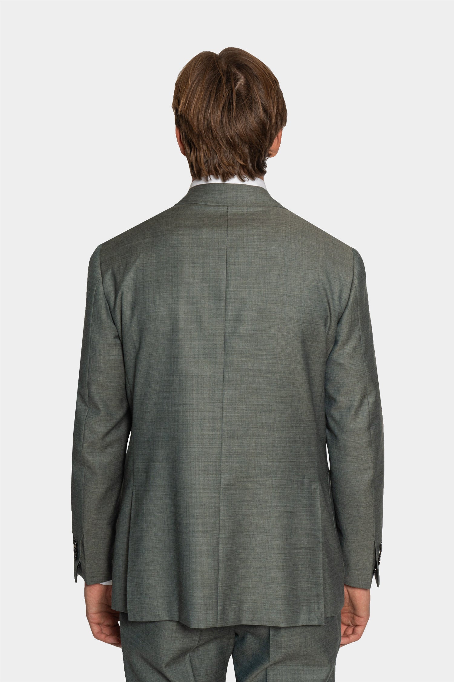 CANALI | Drop 7 Two-Tone Suit | Olive Green