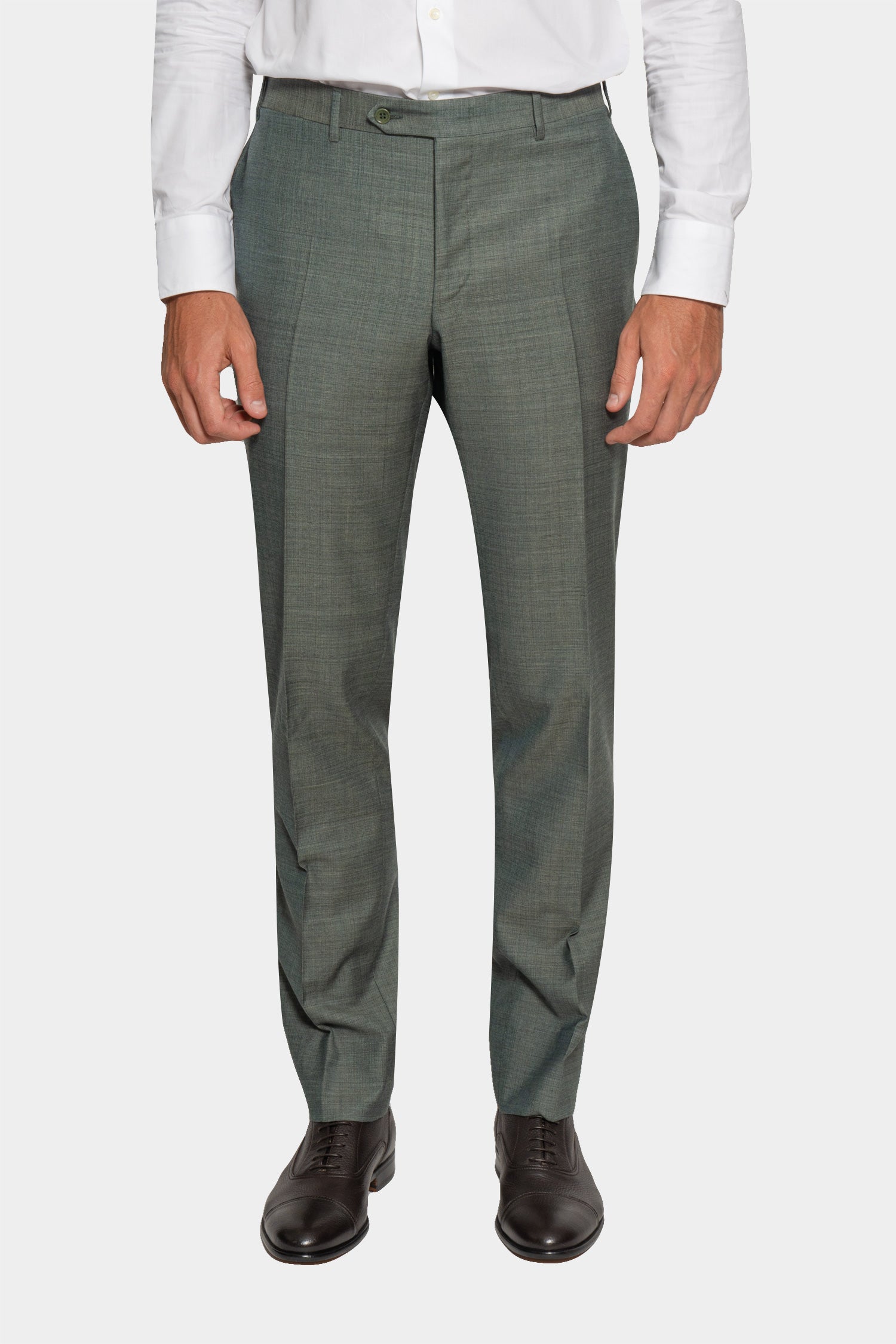 CANALI | Drop 7 Two-Tone Suit | Olive Green