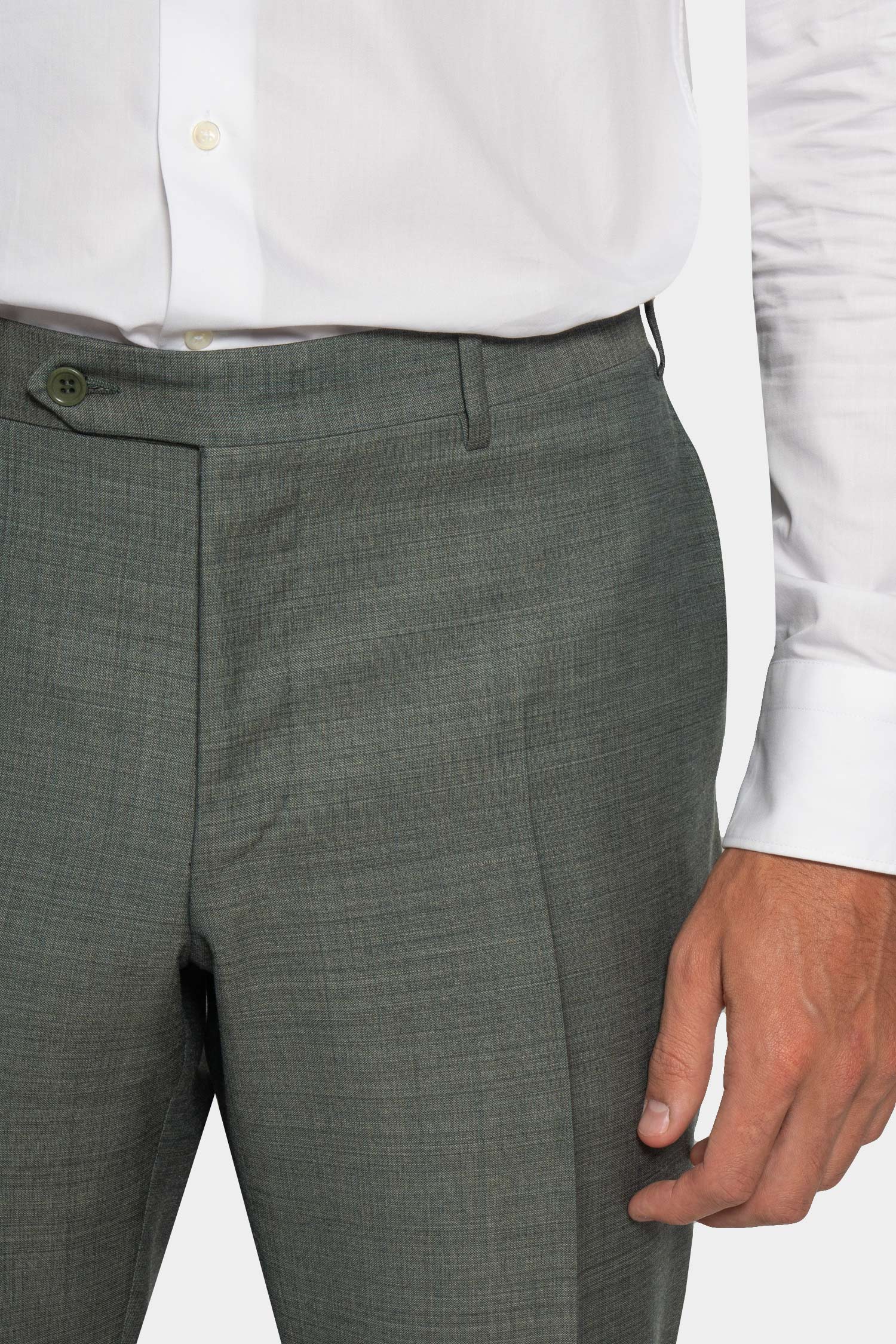 CANALI | Drop 7 Two-Tone Suit | Olive Green