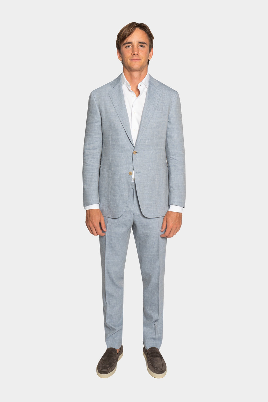 CANALI | Kei Linen & Wool Suit | Light Blue