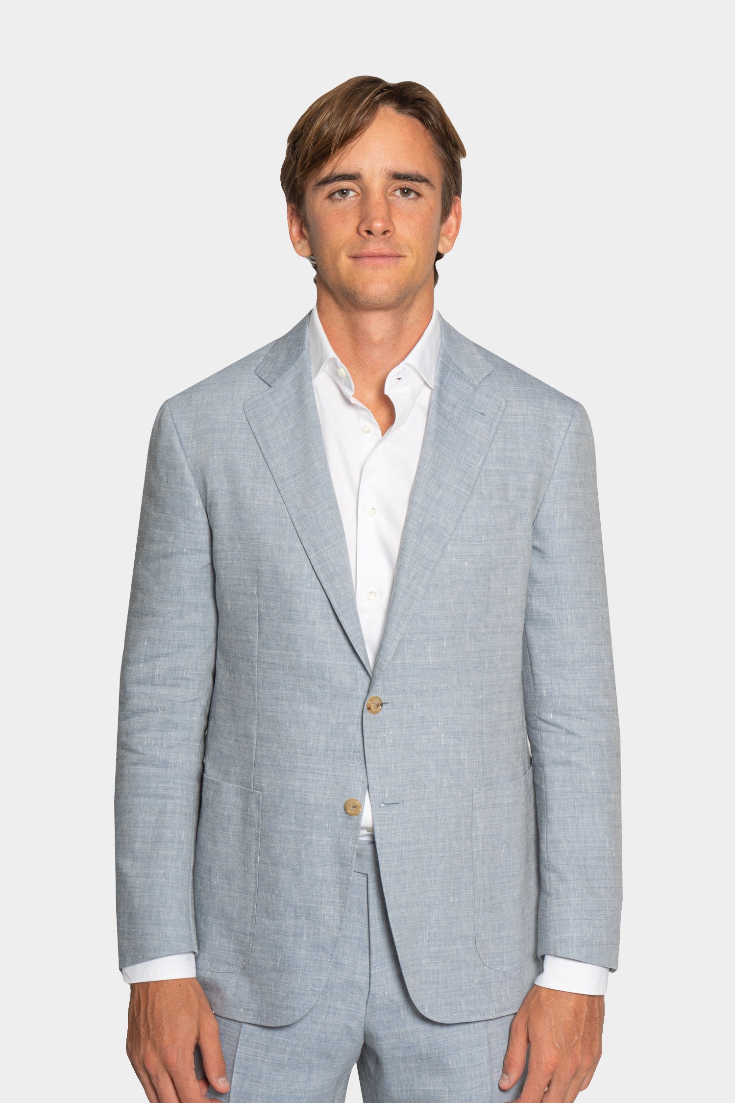 CANALI | Kei Linen & Wool Suit | Light Blue