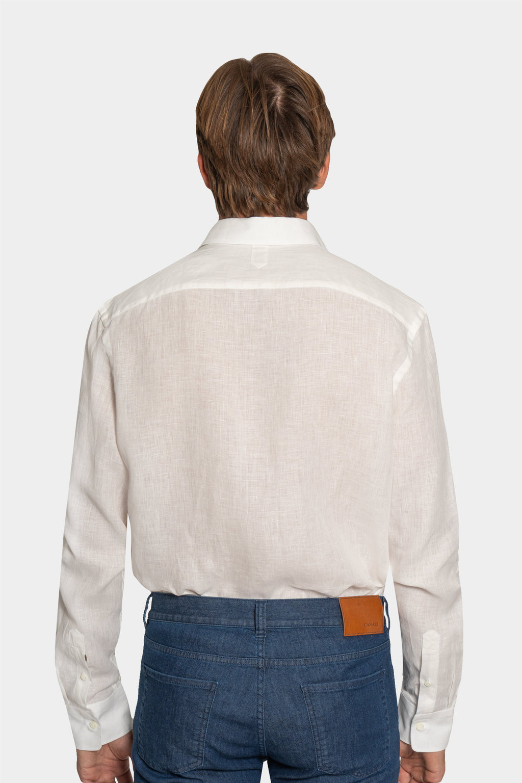 CANALI | Linen Shirt With Placket | White