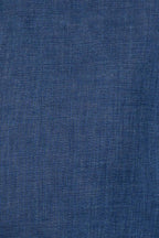 CANALI | Linen Shirt With Placket | Dark Blue